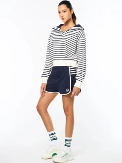 Marina Sailor Collar Sweatshirt- Gardenia