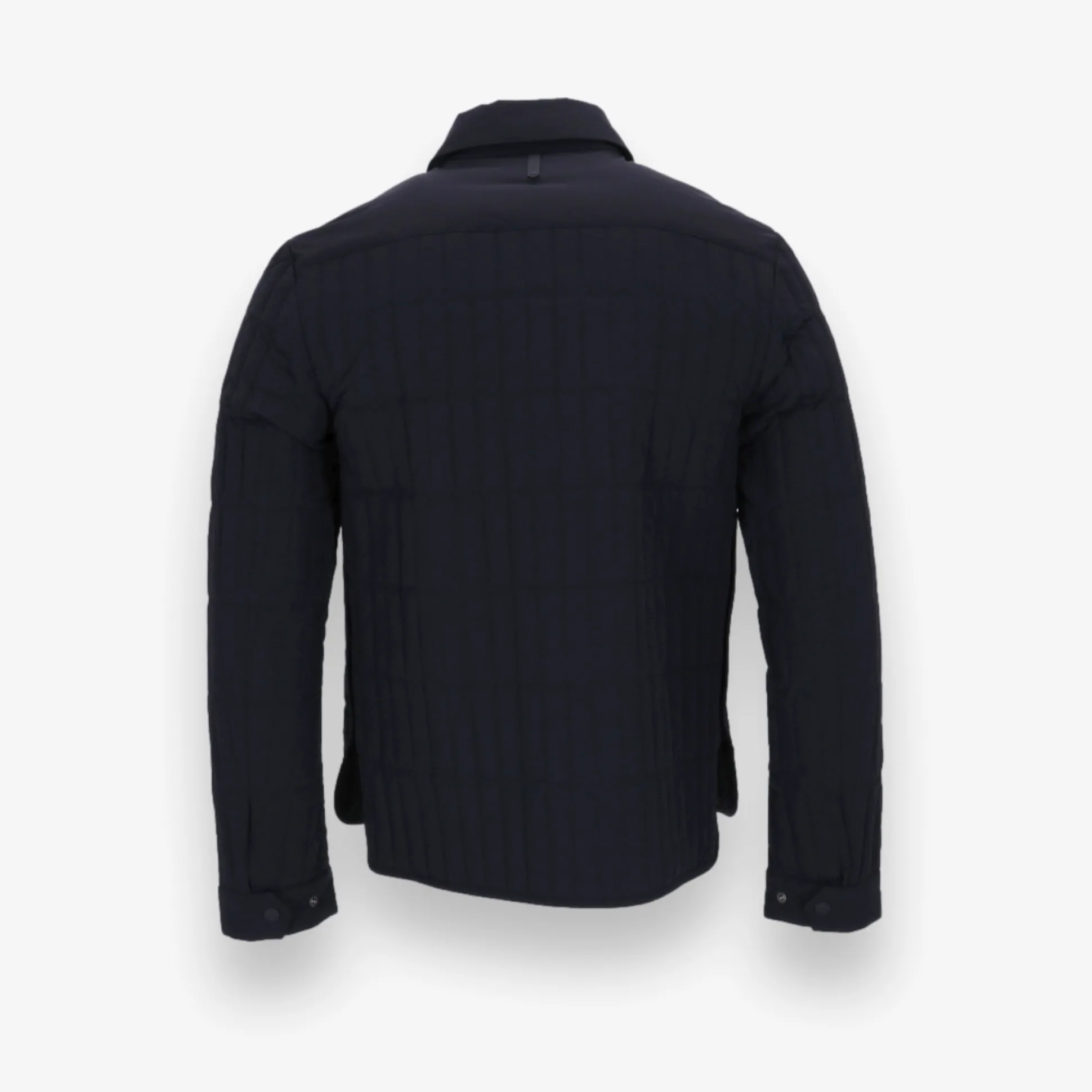 MATEO Vertical Quilted Jacket with Spread Collar