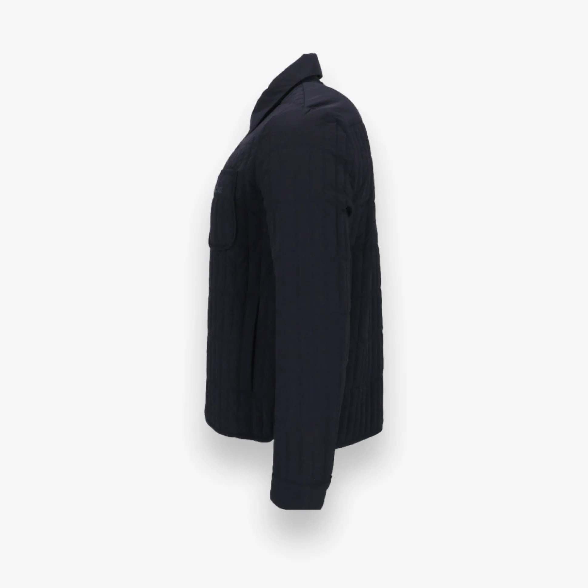 MATEO Vertical Quilted Jacket with Spread Collar