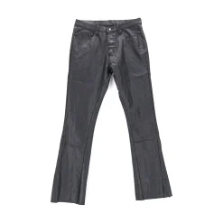 M2022-D510-BLK-Men B447 Waxed Flare Denim