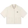 Mia Cropped Shirt- Fog