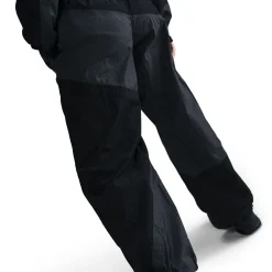 Mid-Rise Loose Woven Open-Hem Pants