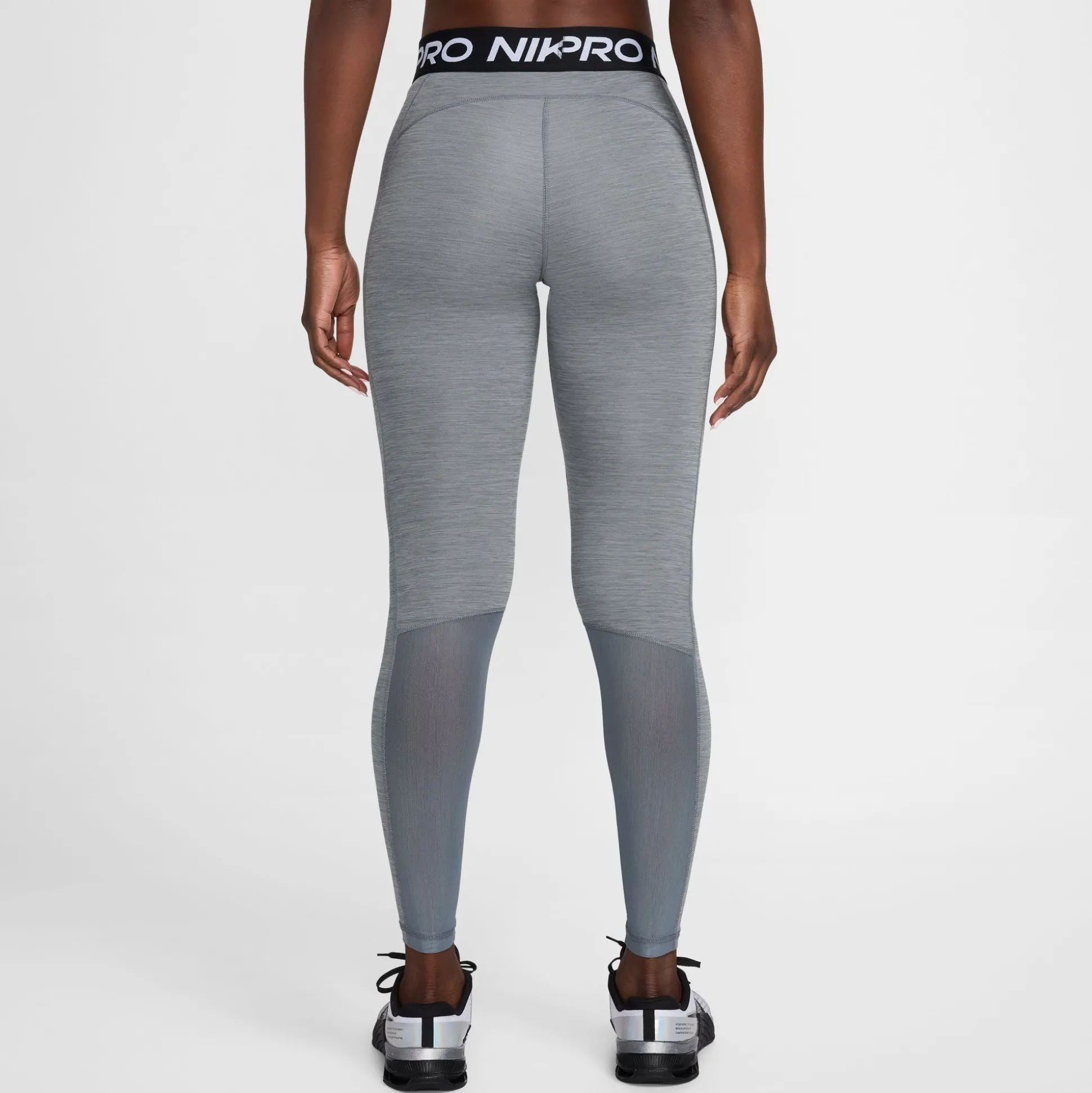 Mid-Rise Mesh-Pan Leggings