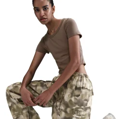 Mid-Rise Oversized Camo Cargo Trousers