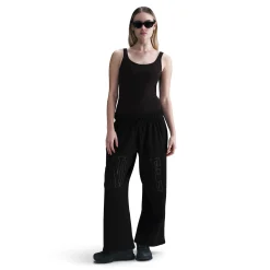 Mid-Rise Oversized Open-Hem French Terry Pants