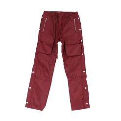 M2024-P532-RED-Men Snap Front Cargo Pants