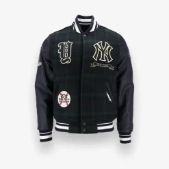 New York Yankees Pro Prep Plaid Wool Varsity Jacket