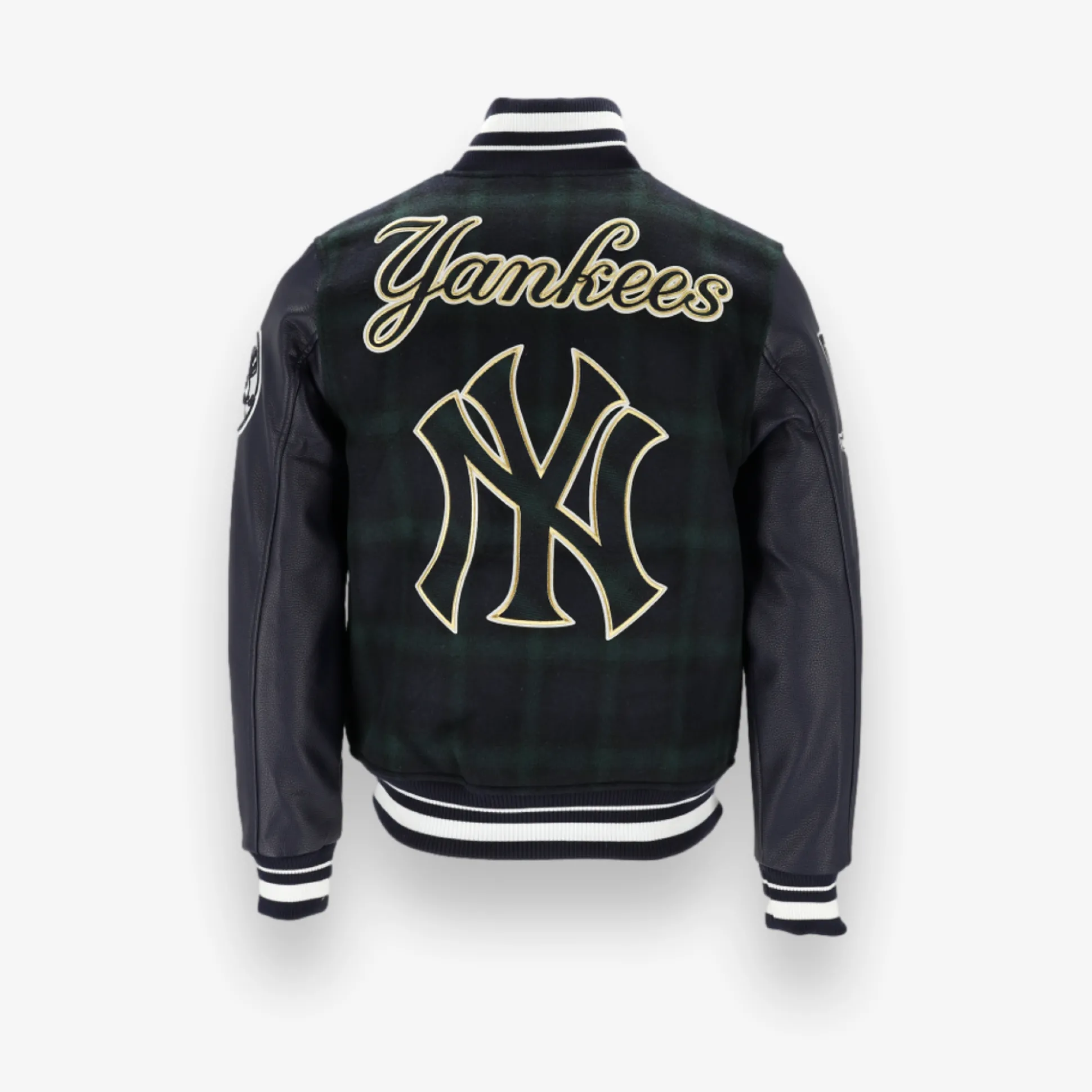 New York Yankees Pro Prep Plaid Wool Varsity Jacket