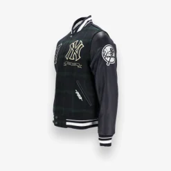 New York Yankees Pro Prep Plaid Wool Varsity Jacket