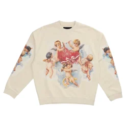 Novelty Fleece Crewneck Sweatshirt White