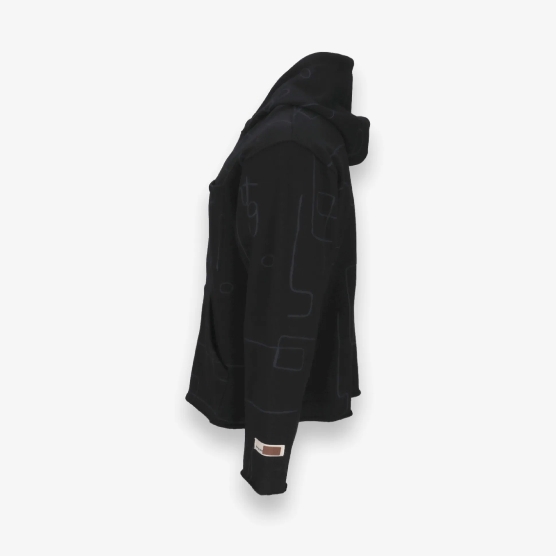 Novelty Printed Terry Pullover Hoodie