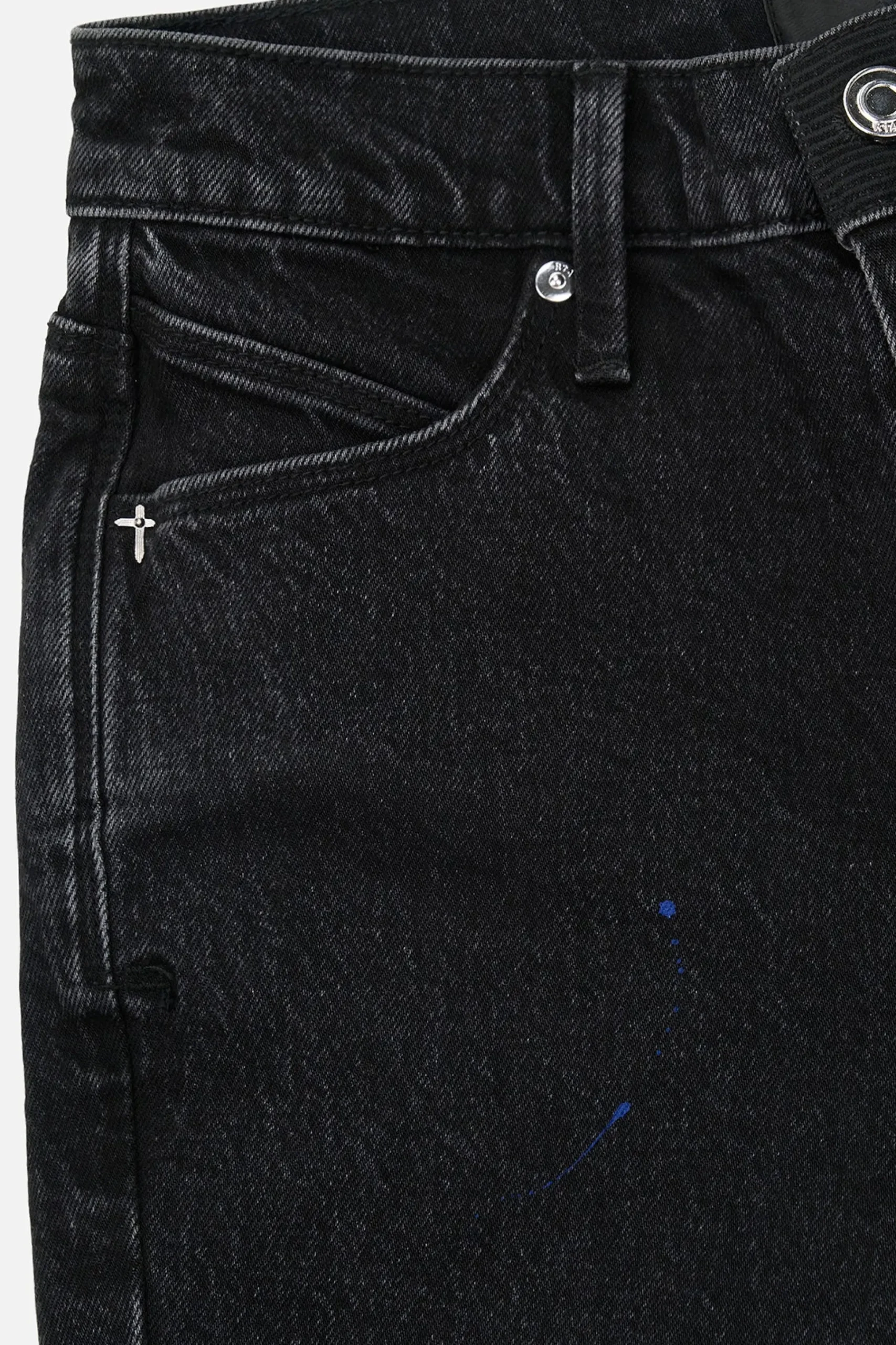 OLIVIER SKINNY JEAN | BLACK TRI PAINT