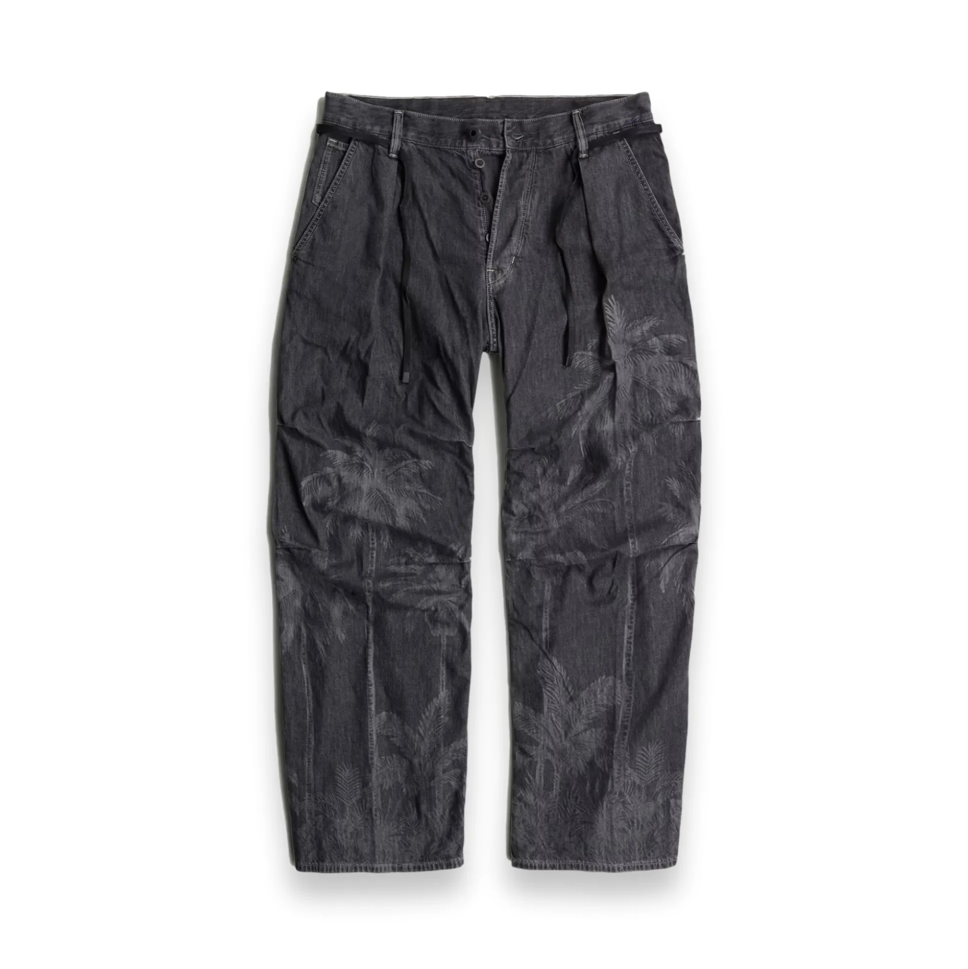 Palm Pleated Denim Pants