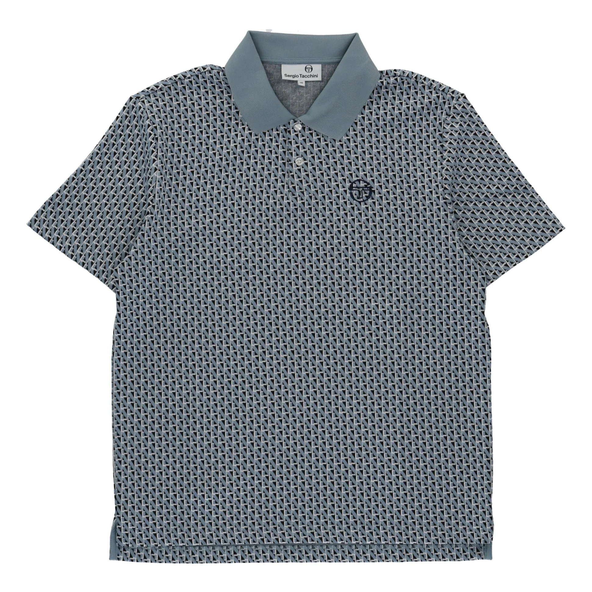 Paolo Knit Polo- Faded Denim