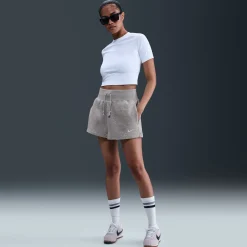 Phoenix Fleece High-Waisted Loose Shorts