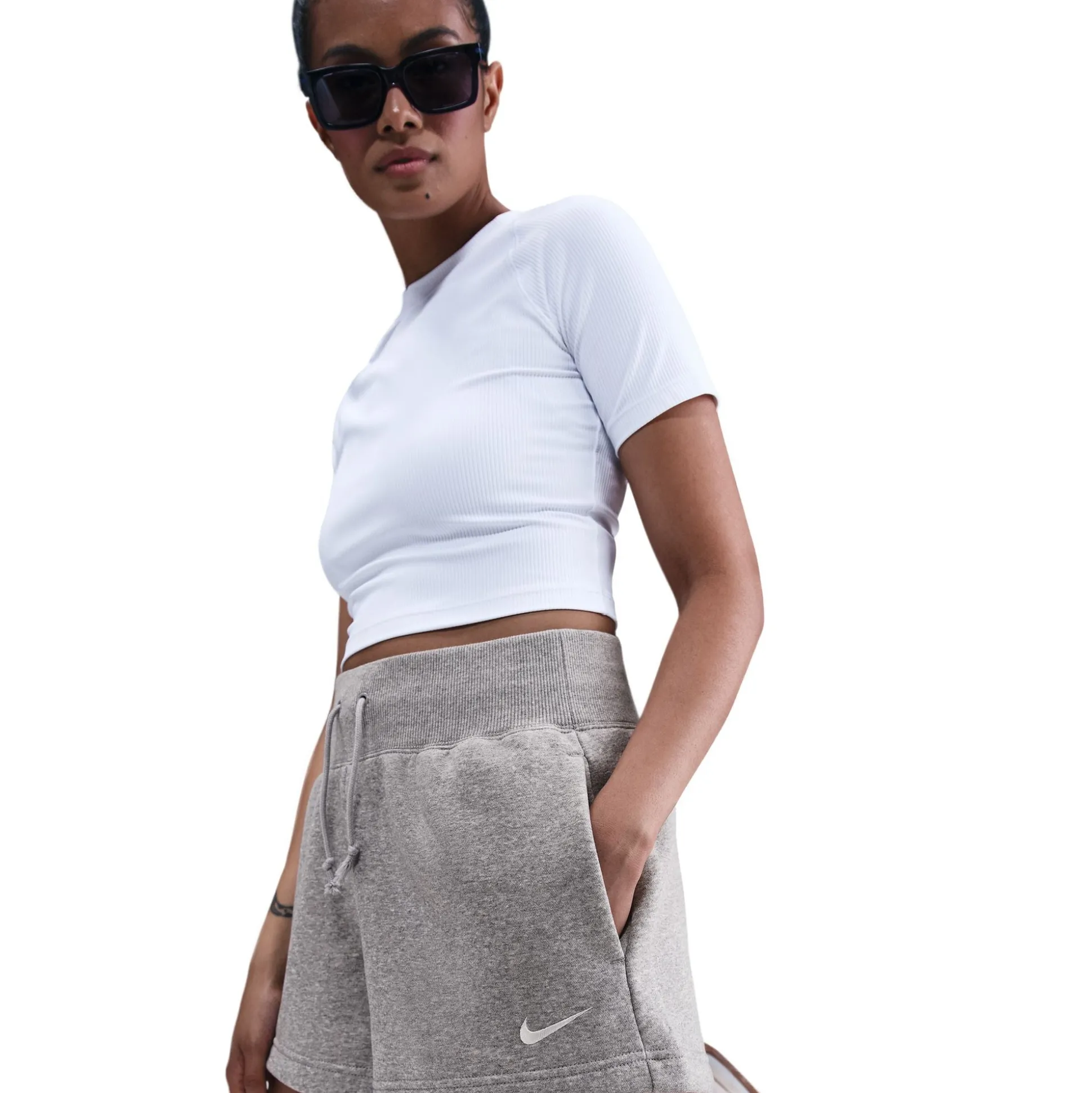 Phoenix Fleece High-Waisted Loose Shorts