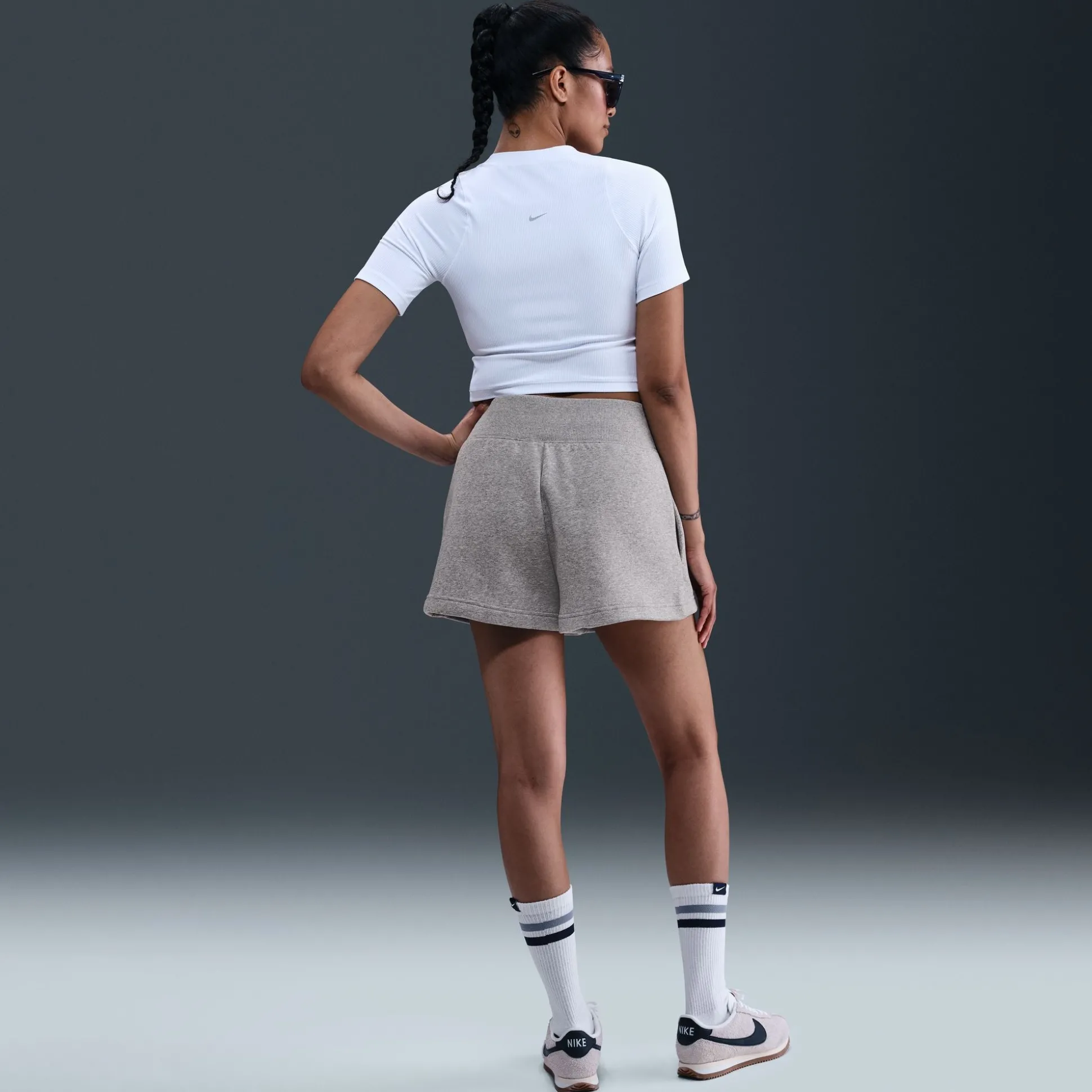 Phoenix Fleece High-Waisted Loose Shorts