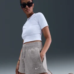 Phoenix Fleece High-Waisted Loose Shorts