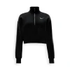 Phoenix Fleece Oversized 1/2-Zip Crop Sweatshirt