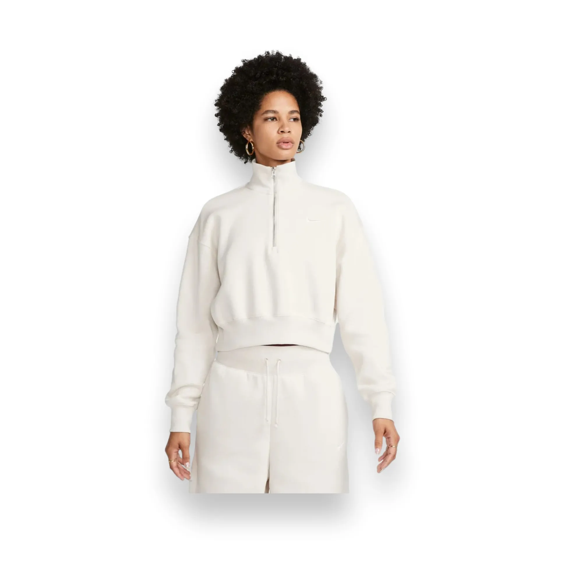 Phoenix Fleece 1/2-Zip Cropped Sweatshirt
