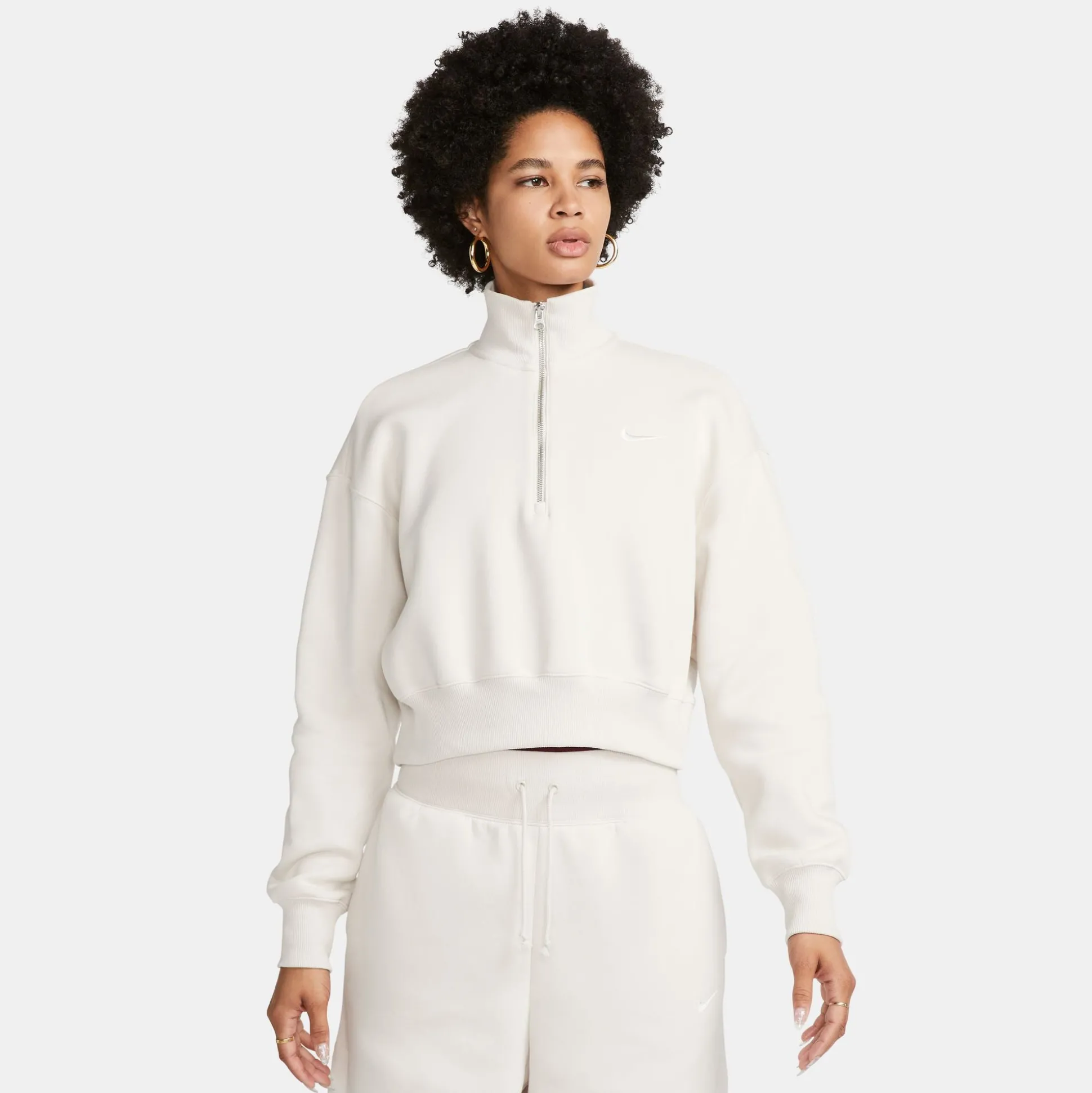 Phoenix Fleece 1/2-Zip Cropped Sweatshirt