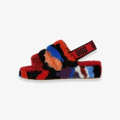1118164-RED-Women Fluff Yeah Slide Cali Collag