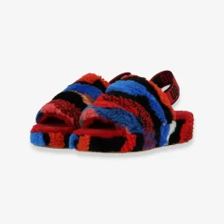 1118164-RED-Women Fluff Yeah Slide Cali Collag