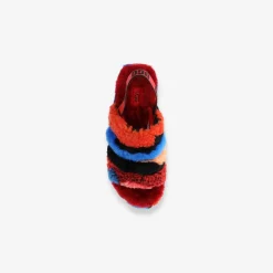 1118164-RED-Women Fluff Yeah Slide Cali Collag