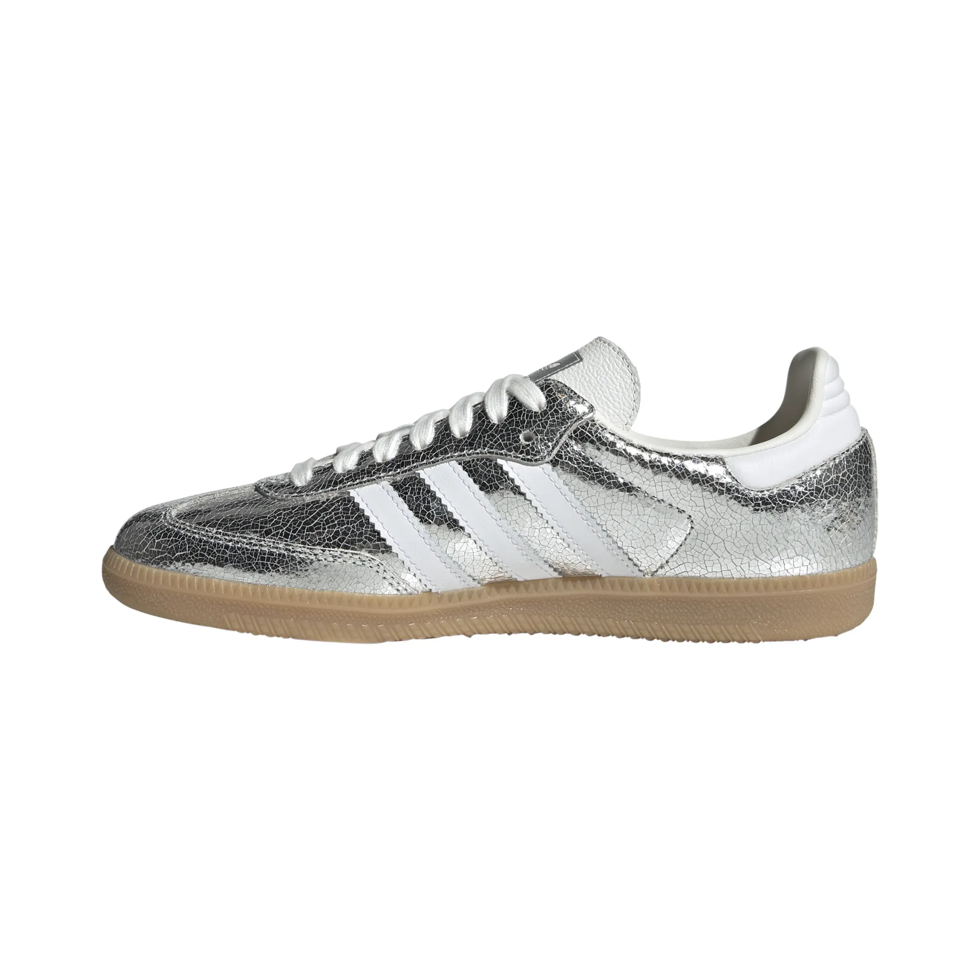Samba OG Silver Metallic Cracked Leather