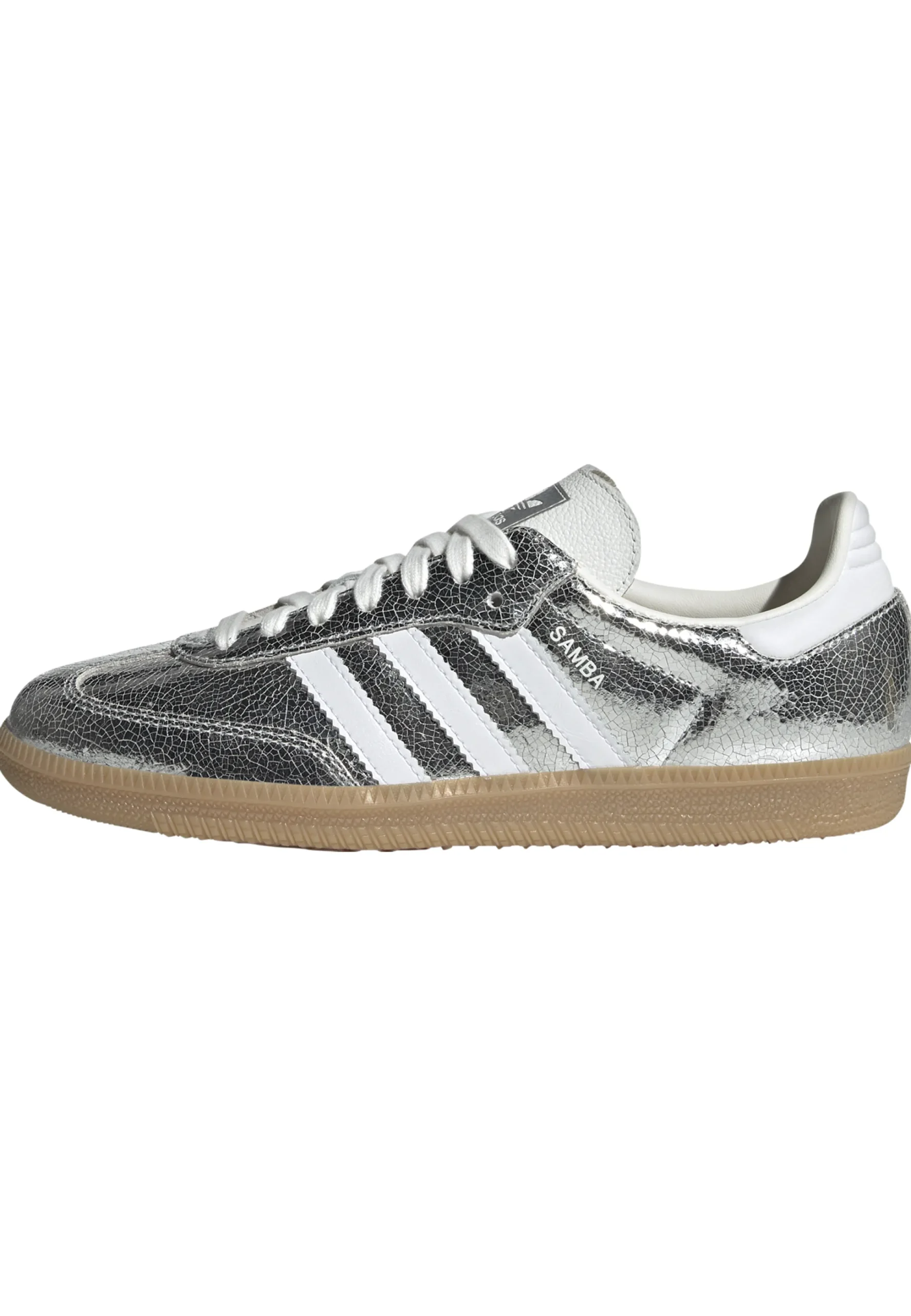 Samba OG Silver Metallic Cracked Leather