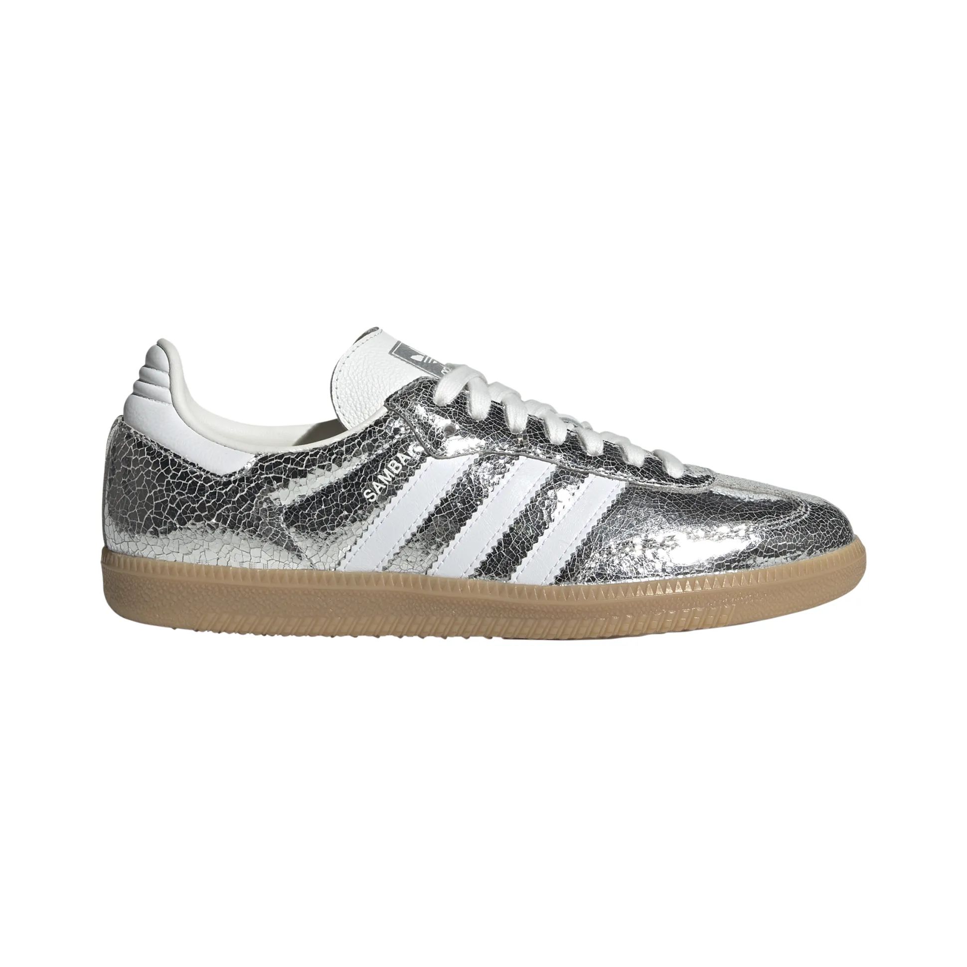 Samba OG Silver Metallic Cracked Leather