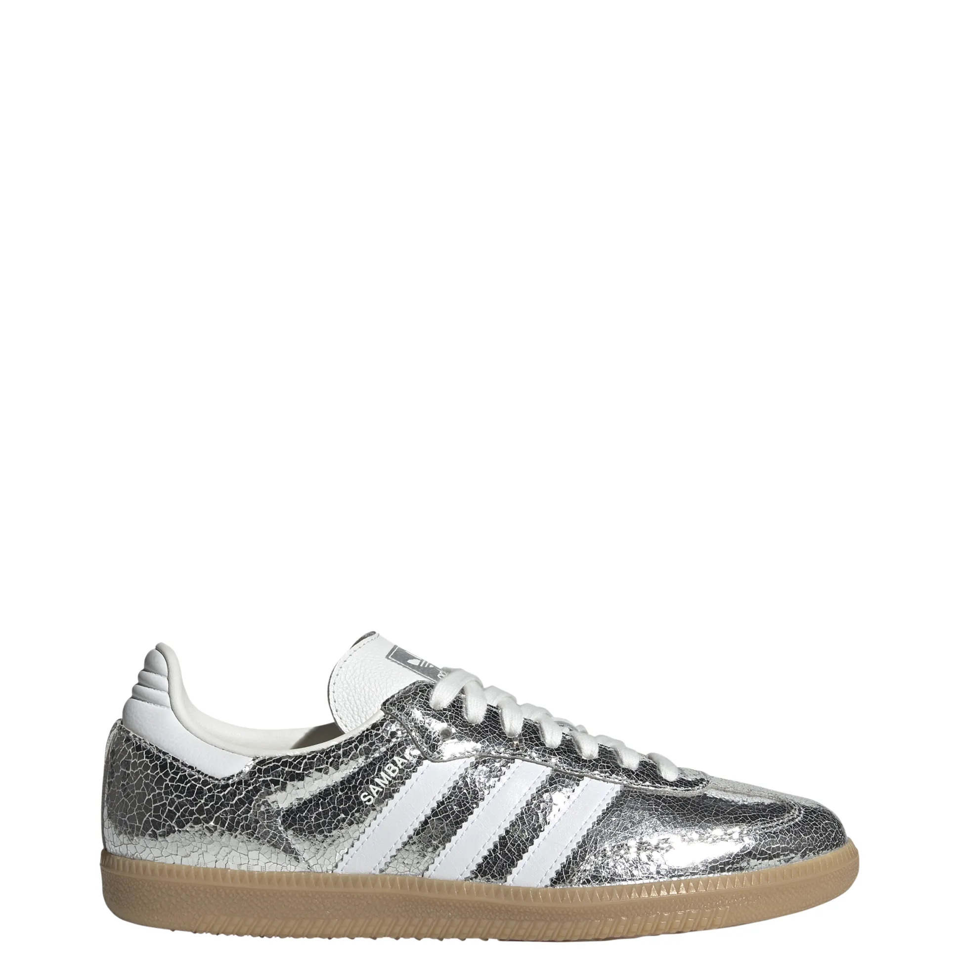 Samba OG Silver Metallic Cracked Leather