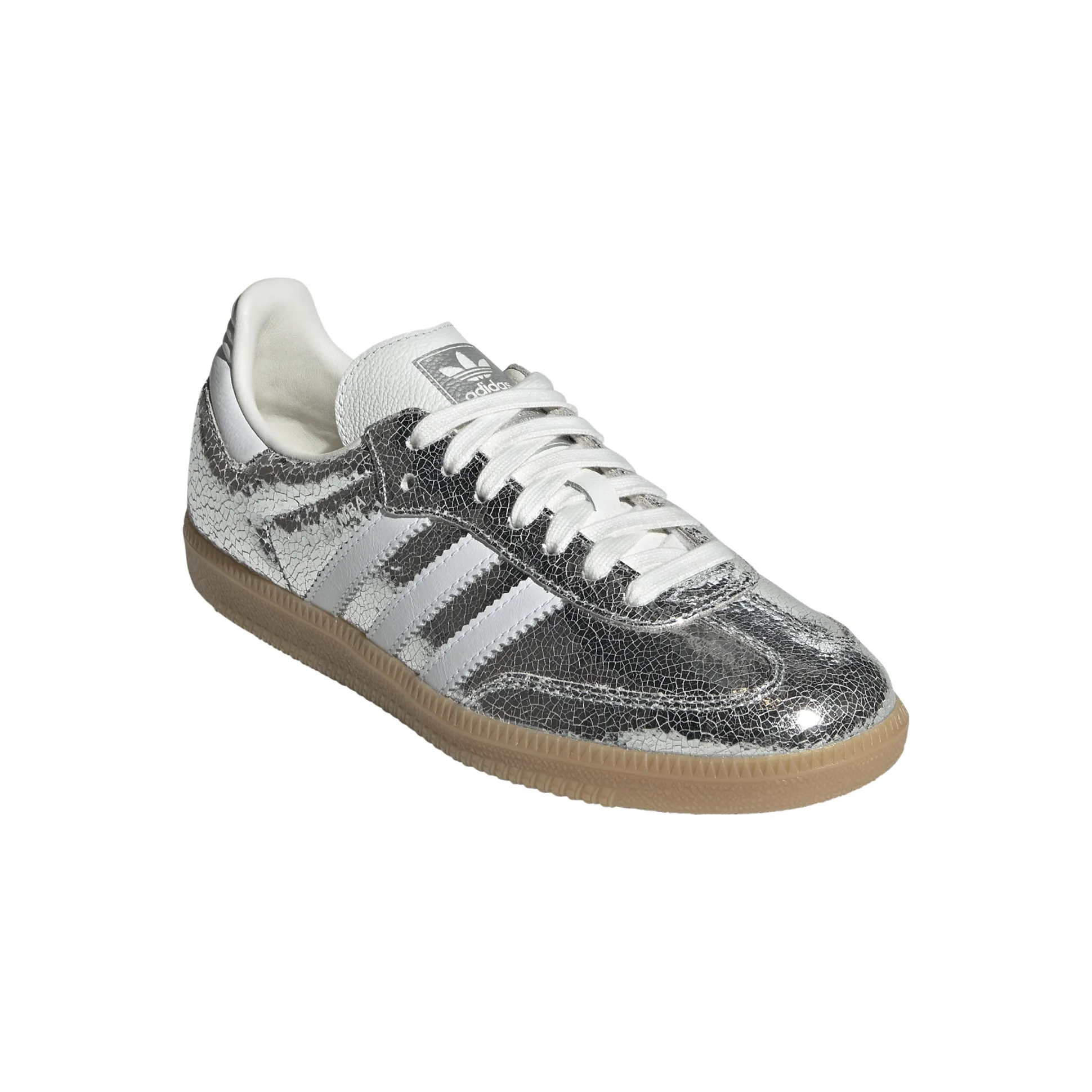 Samba OG Silver Metallic Cracked Leather