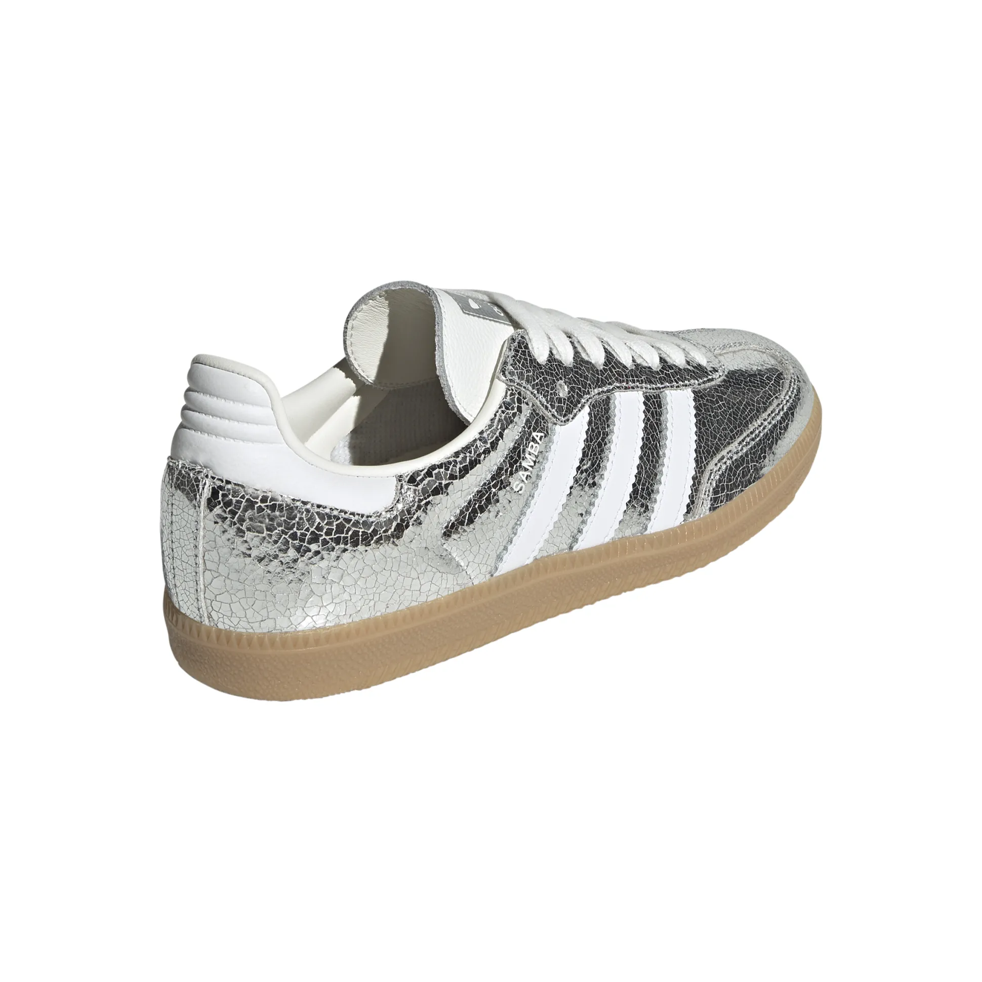 Samba OG Silver Metallic Cracked Leather