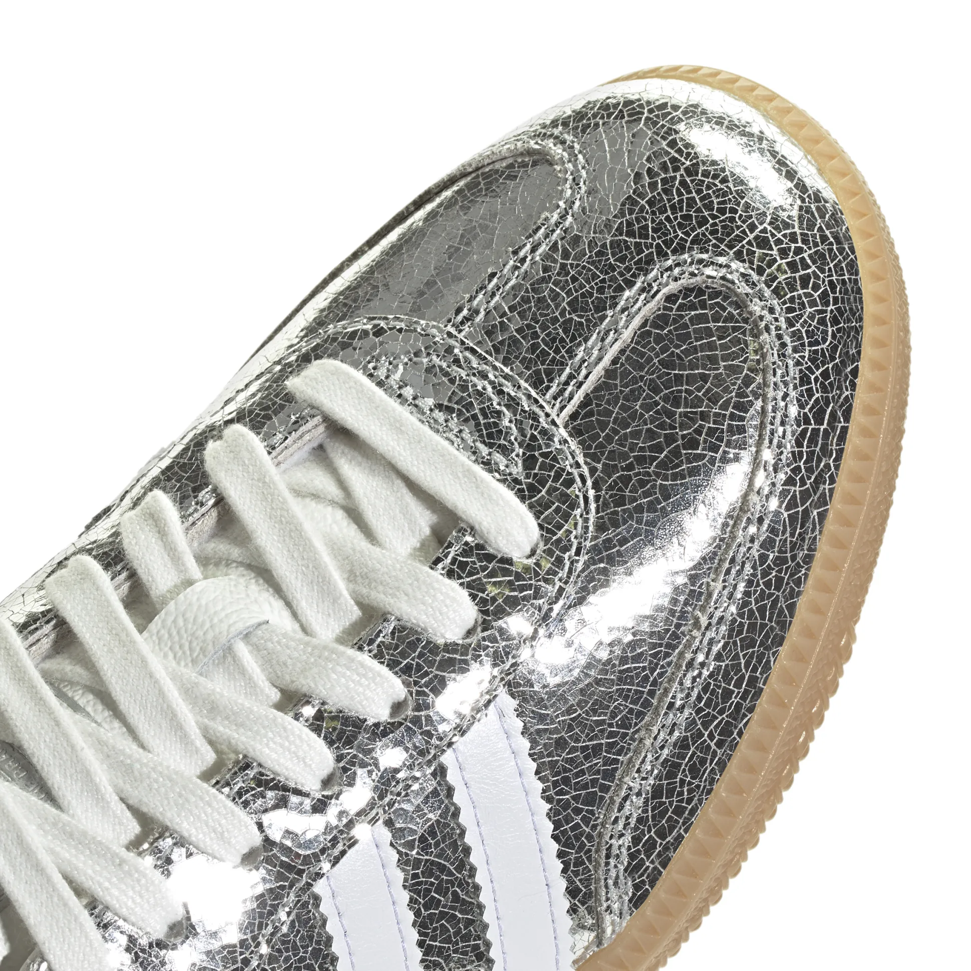 Samba OG Silver Metallic Cracked Leather