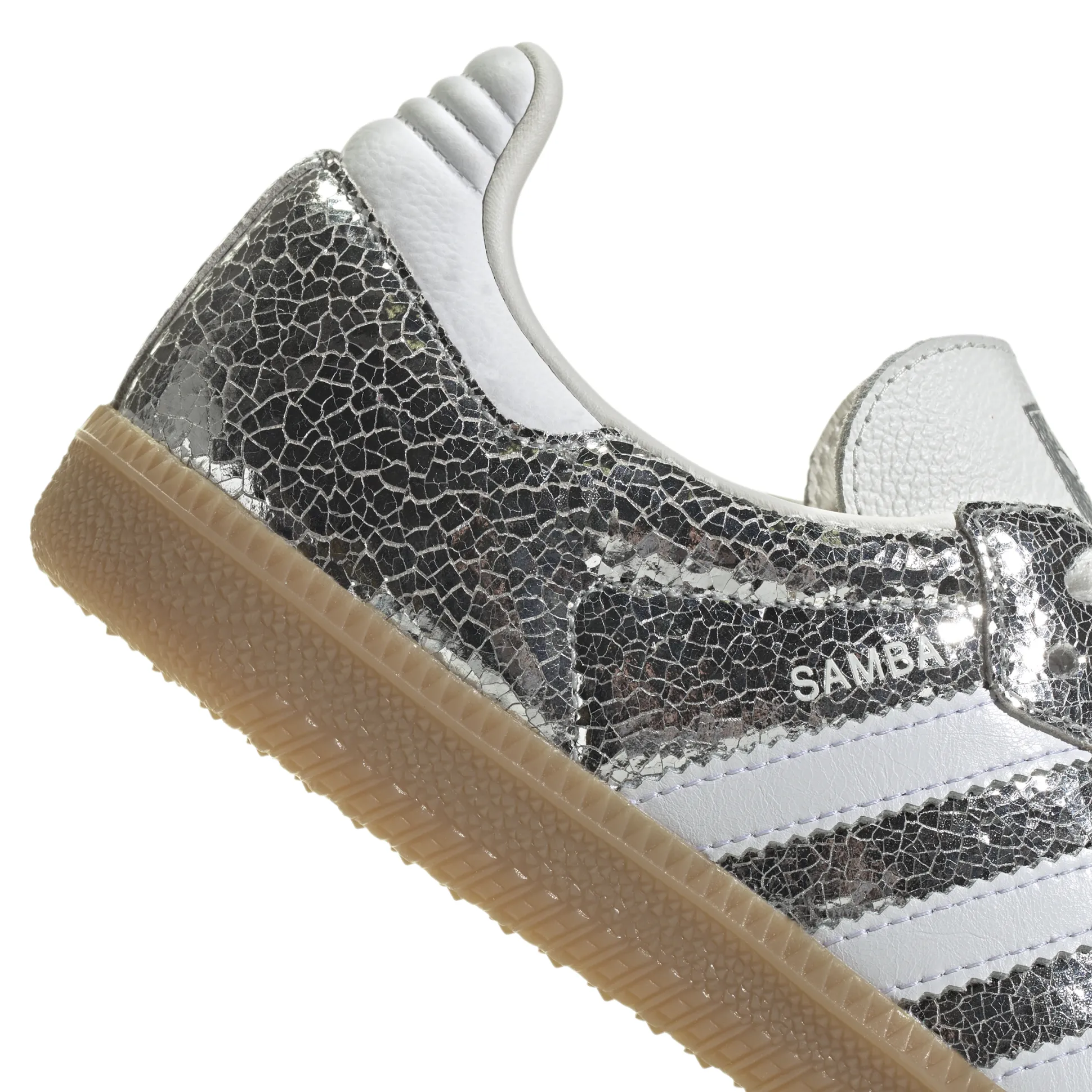 Samba OG Silver Metallic Cracked Leather