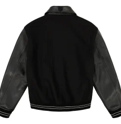 Script Wool Leather Jacket