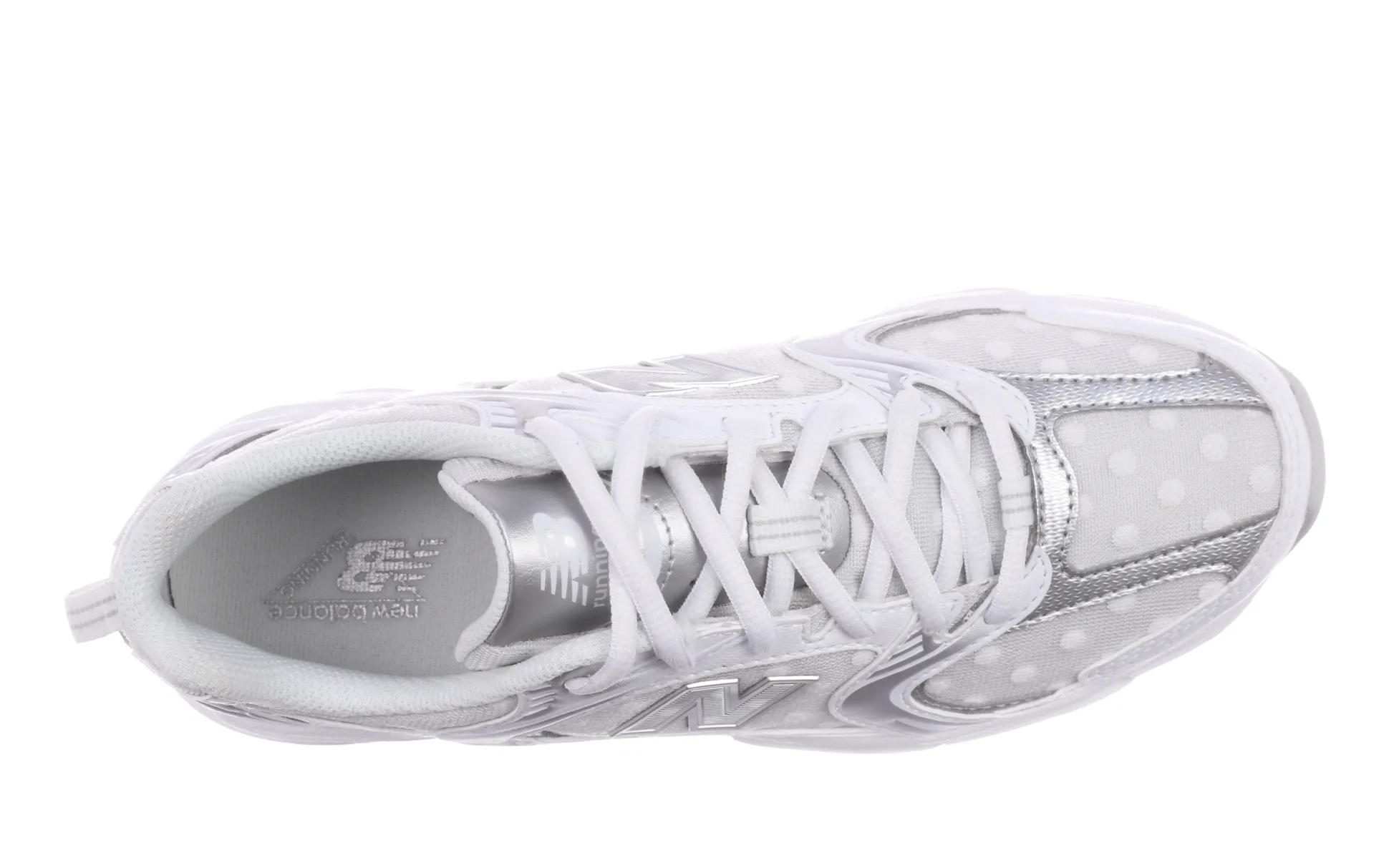 530 Silver Metallic Polka Dots