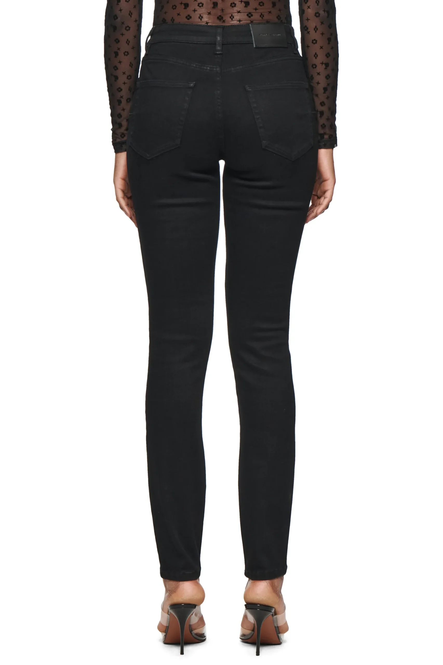Skinny Mid Rise Black Jeans