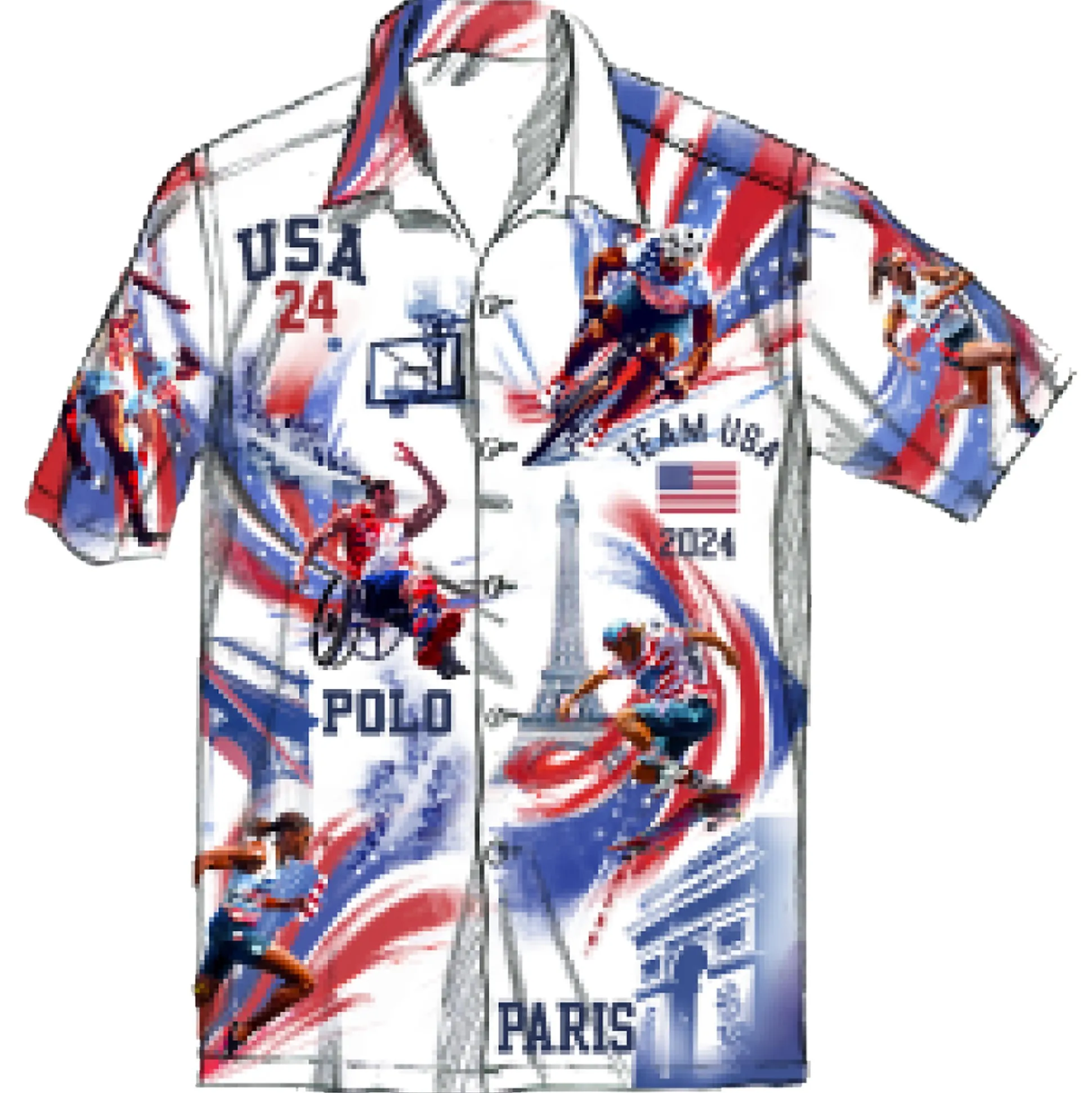 Team USA Print Camp Shirt
