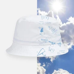 UV Sketch Print Packable Bucket Hat