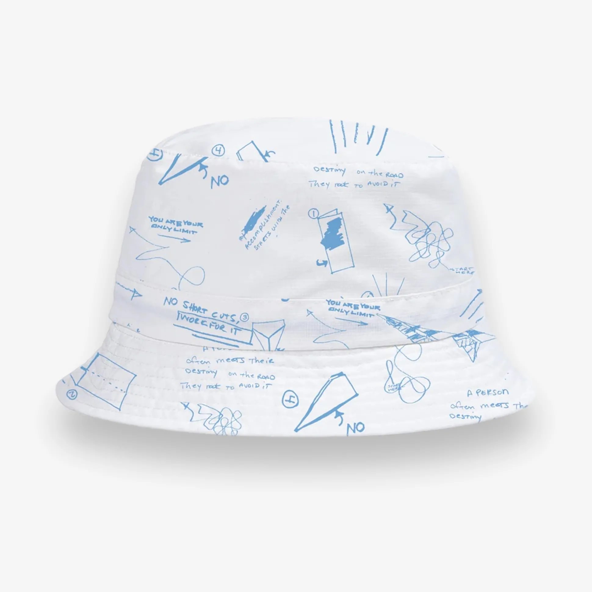 UV Sketch Print Packable Bucket Hat